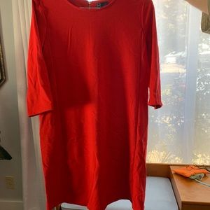 Red Dress, 3/4 length sleeves
Gap